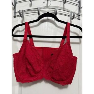 Torrid Red Lace Full Coverage Underwire Bra‎ 40DDD